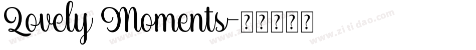 Lovely Moments字体转换